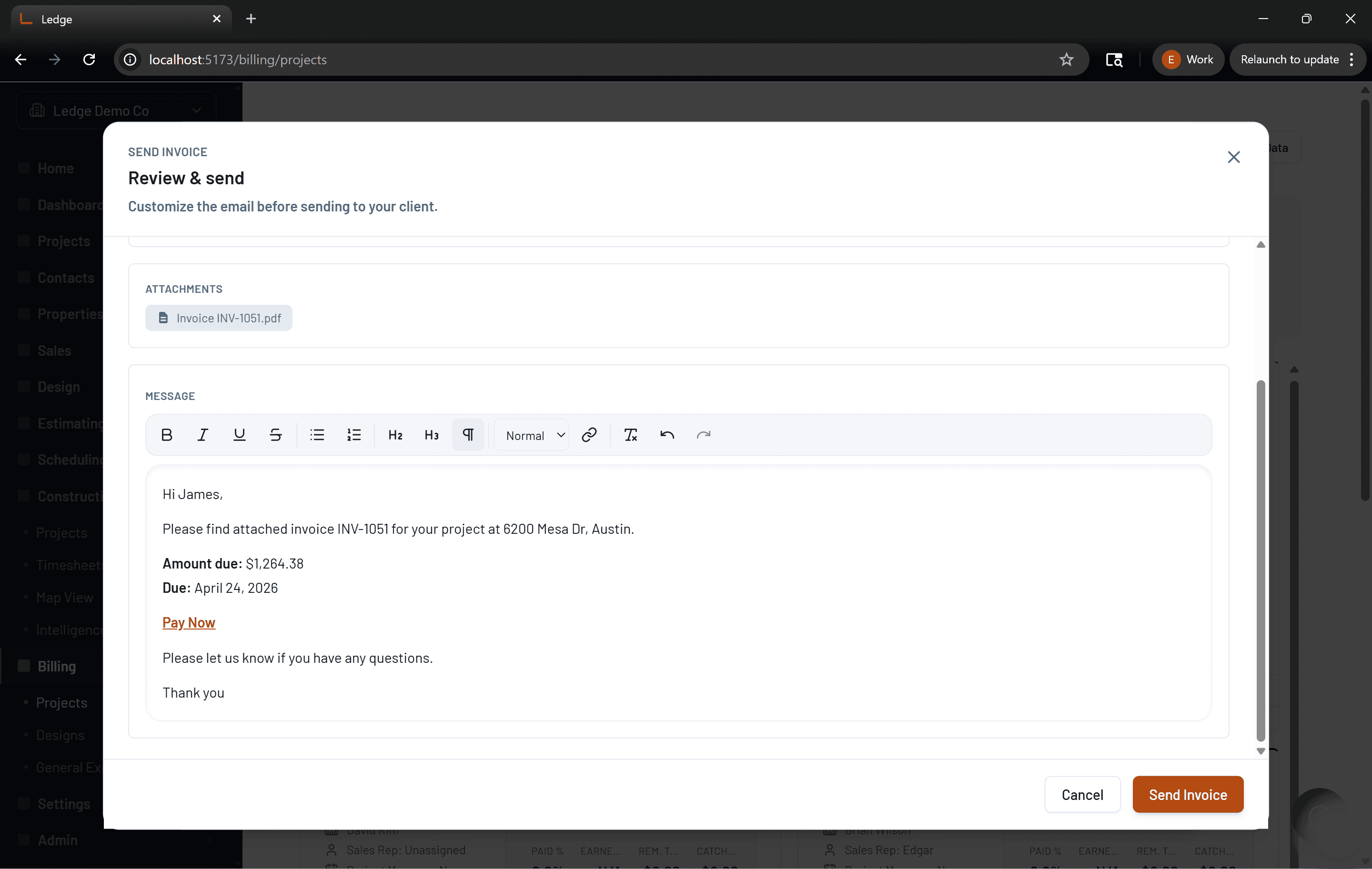 Send Alfred-drafted reminders