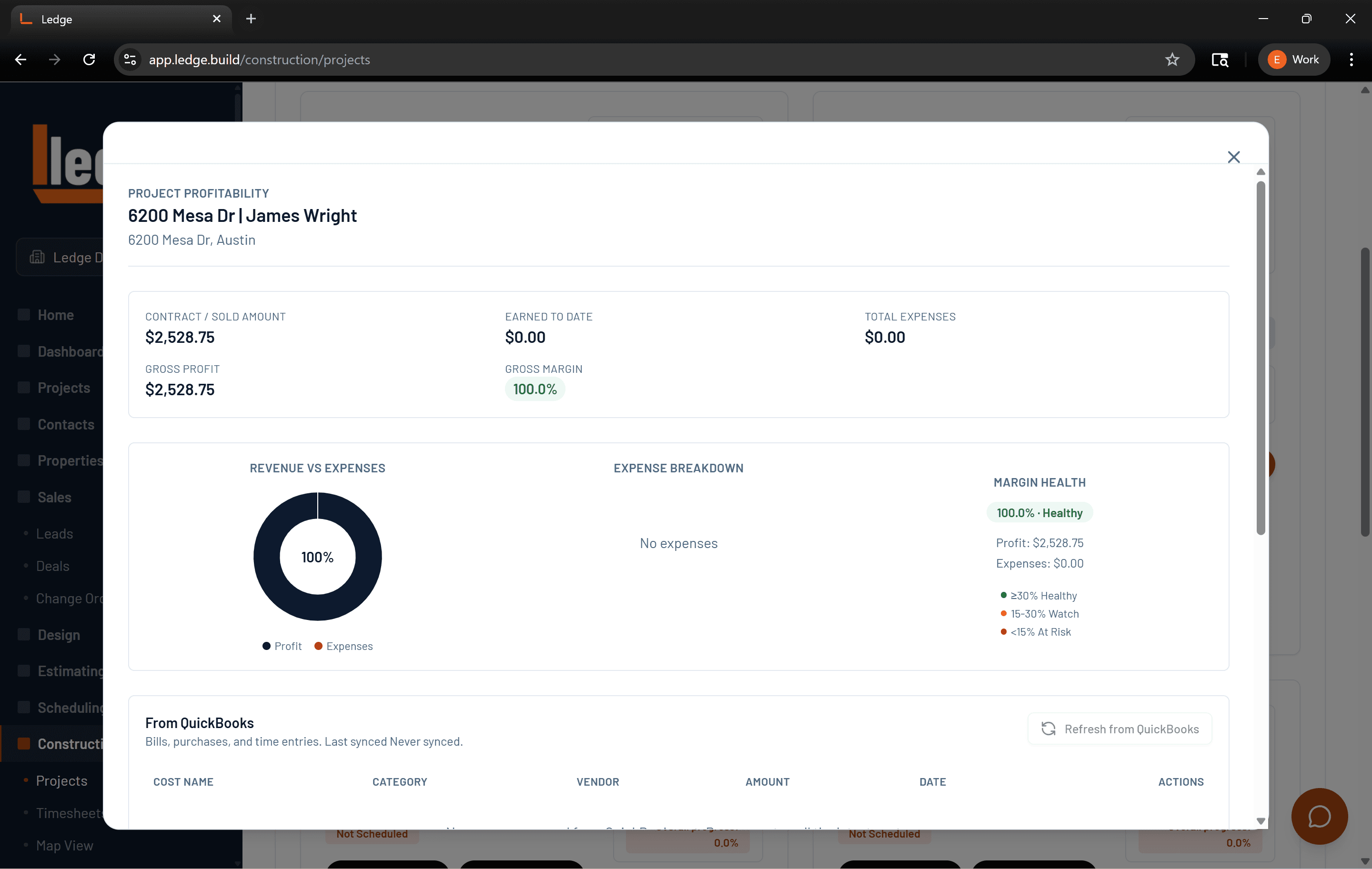 Watch profitability live