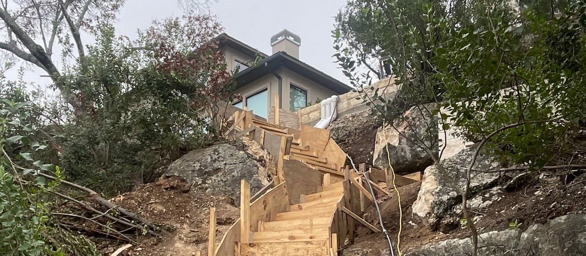 Outdoor stair estimating and cost comparison — concrete vs steel vs wood stair cost per step